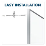 Fusion Nano-Clean Magnetic Whiteboard, 96" x 48", White Surface, Satin Aluminum Frame