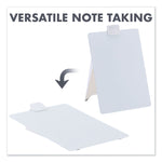 Glass Dry Erase Desktop Copy Holder, 20 Sheet Capacity, Glass/Plastic, White