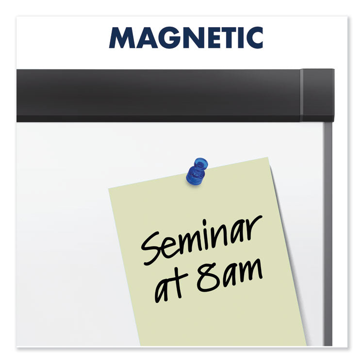 Prestige 2 DuraMax Magnetic Porcelain, 72" x 48", White Surface, Black Aluminum/Plastic Frame