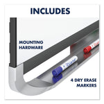 Prestige 2 DuraMax Magnetic Porcelain, 96" x 48", White Surface, Graphite Gray Fiberboard/Plastic Frame