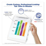 Print And Apply Index Maker Clear Label Sheet Protector Dividers With White Tabs, 5-Tab, 11 X 8.5, White, 1 Set