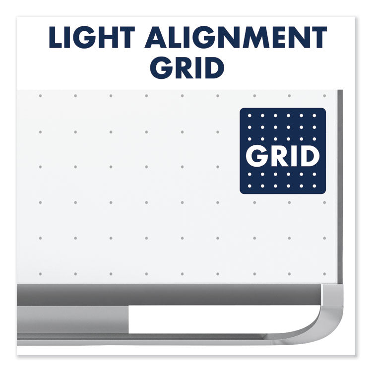Prestige 2 Magnetic Total Erase Whiteboard, 96" x 48", White Surface, Graphite Gray Fiberboard/Plastic Frame