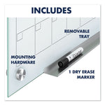 Infinity Magnetic Glass Calendar Board, Monthly Planning/Scheduling, 36" x 24", White Surface