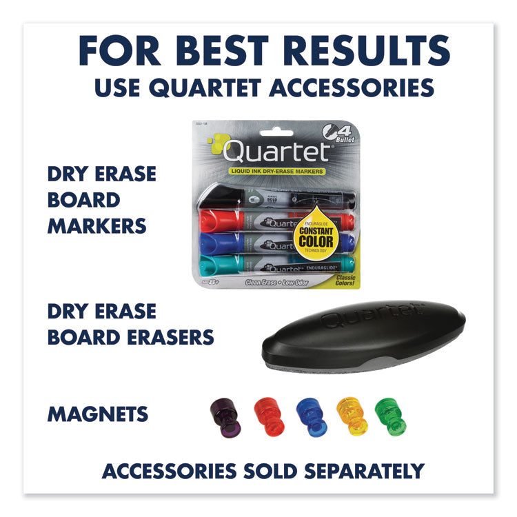 Prestige 2 Total Erase Whiteboard, 48" x 36", White Surface, Silver Aluminum/Plastic Frame