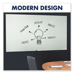 InvisaMount Magnetic Glass Marker Board, 85" x 48", White Surface