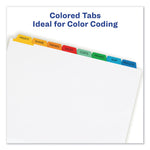 Print and Apply Index Maker Clear Label Dividers, 8-Tab, Color Tabs, 11 x 8.5, White, Traditional Color Tabs, 1 Set