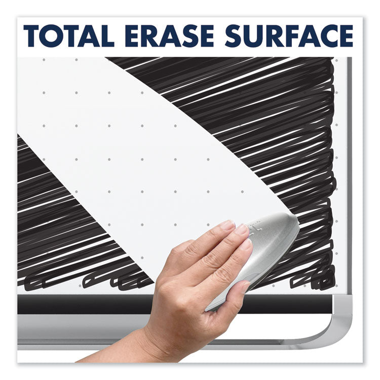 Prestige 2 Magnetic Total Erase Whiteboard, 48" x 36", White Surface, Black Aluminum/Plastic Frame