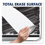 Prestige 2 Magnetic Total Erase Whiteboard, 96" x 48", White Surface, Black Aluminum/Plastic Frame