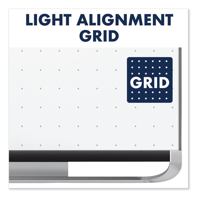 Prestige 2 Magnetic Total Erase Whiteboard, 48" x 36", White Surface, Black Aluminum/Plastic Frame