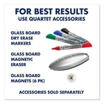InvisaMount Magnetic Glass Marker Board, 85" x 48", White Surface