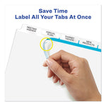 Print and Apply Index Maker Clear Label Dividers, Big Tab, 5-Tab, White Tabs, 11 x 8.5, White, 1 Set