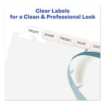 Print and Apply Index Maker Clear Label Dividers, 12-Tab, White Tabs, 11 x 8.5, White, 5 Sets