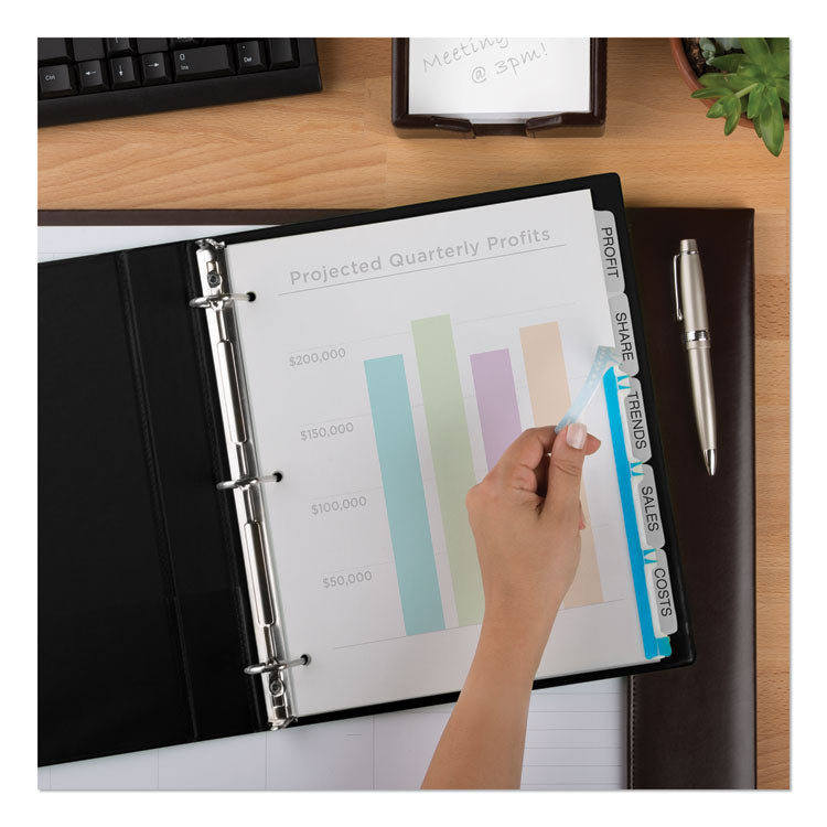 Print and Apply Index Maker Clear Label Plastic Dividers w/Printable Label Strip, 5-Tab, 11 x 8.5, Frosted Clear Tabs, 5 Sets