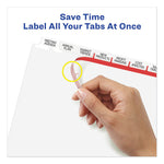 Print and Apply Index Maker Clear Label Dividers, Big Tab, 8-Tab, 11 x 8.5, White, 1 Set