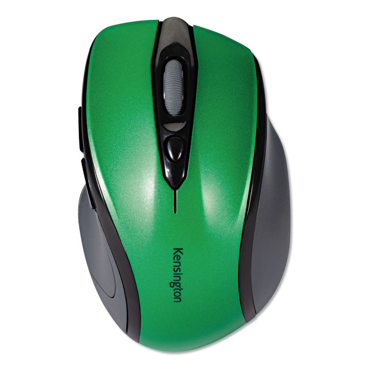 Pro Fit Mid-Size Wireless Mouse, 2.4 Ghz Frequency/30 Ft Wireless Range, Right Hand Use, Emerald Green