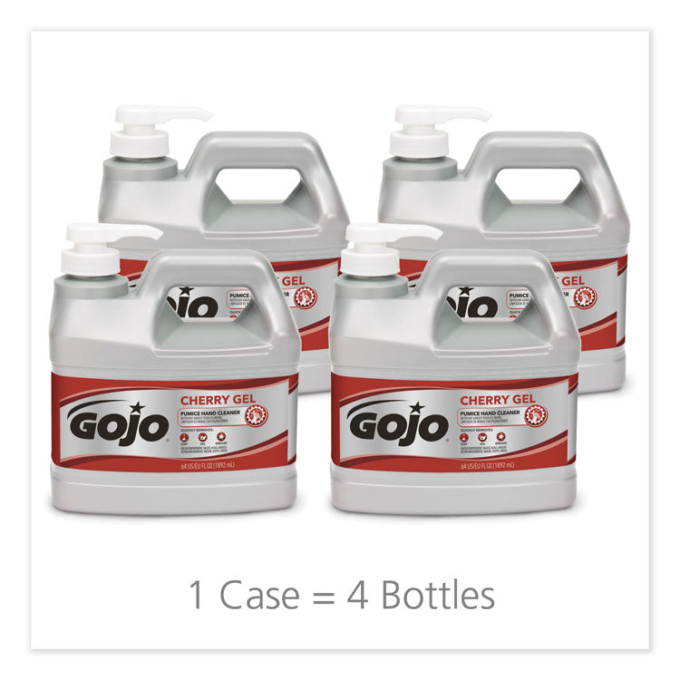 Cherry Gel Pumice Hand Cleaner, Cherry Scent, 0.5 gal, 4/Carton