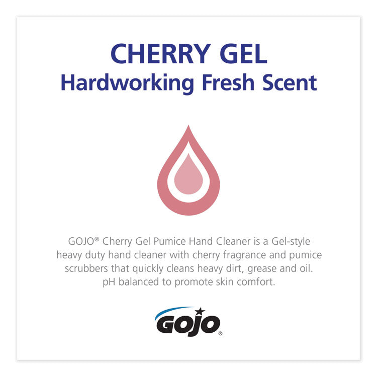 Cherry Gel Pumice Hand Cleaner, Cherry Scent, 0.5 gal, 4/Carton
