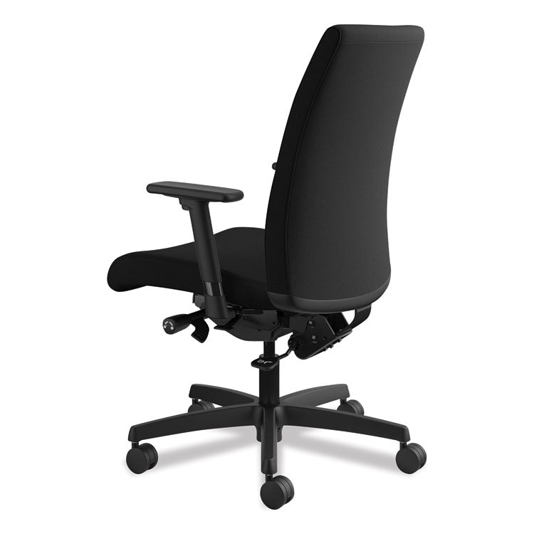 Ignition Series Mid-Back Work Chair, Supports Up To 300 Lb, 17" To 22" Seat Height, Black