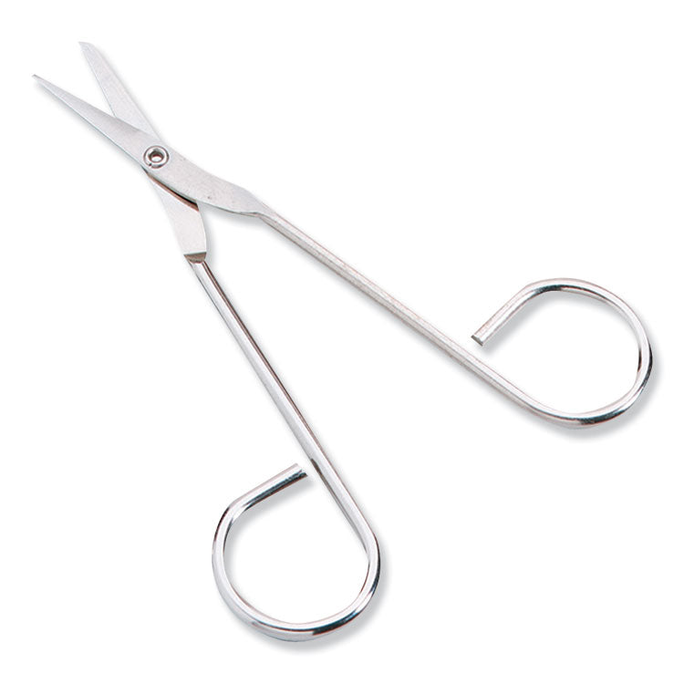 Scissors, 4.5" Long, Straight Nickel Handle