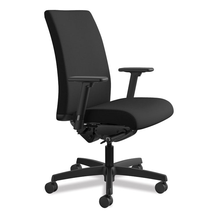 Ignition Series Mid-Back Work Chair, Supports Up To 300 Lb, 17" To 22" Seat Height, Black