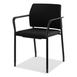 Accommodate Series Guest Chair with Arms, Fabric Upholstery, 23.25" x 22.25" x 32", Black Seat/Back, Charblack Legs, 2/Carton
