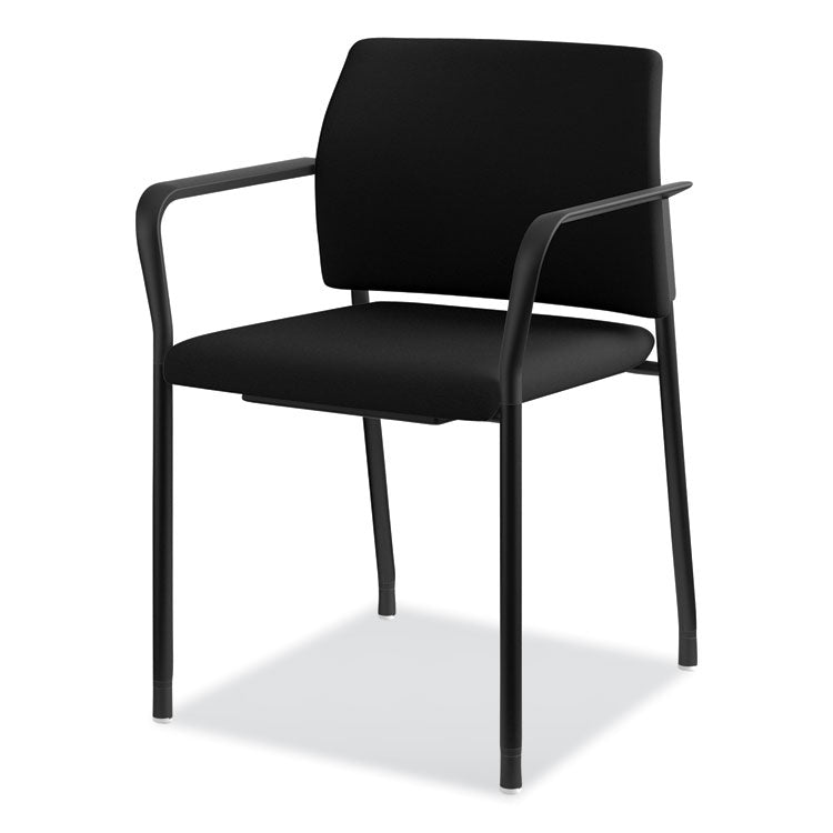 Accommodate Series Guest Chair with Arms, Fabric Upholstery, 23.25" x 22.25" x 32", Black Seat/Back, Charblack Legs, 2/Carton