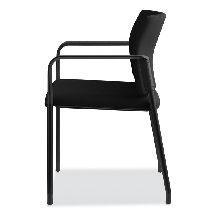 Accommodate Series Guest Chair with Arms, Fabric Upholstery, 23.25" x 22.25" x 32", Black Seat/Back, Charblack Legs, 2/Carton