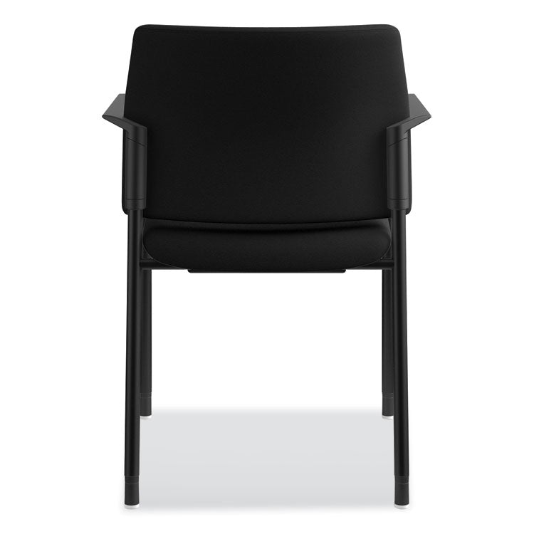 Accommodate Series Guest Chair with Arms, Fabric Upholstery, 23.25" x 22.25" x 32", Black Seat/Back, Charblack Legs, 2/Carton