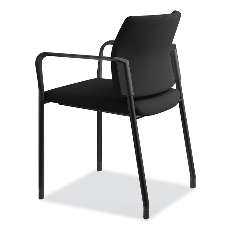 Accommodate Series Guest Chair with Arms, Fabric Upholstery, 23.25" x 22.25" x 32", Black Seat/Back, Charblack Legs, 2/Carton