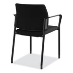 Accommodate Series Guest Chair with Arms, Fabric Upholstery, 23.25" x 22.25" x 32", Black Seat/Back, Charblack Legs, 2/Carton