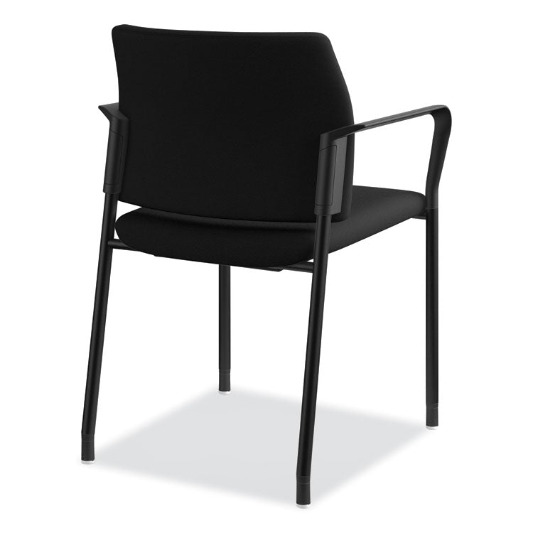 Accommodate Series Guest Chair with Arms, Fabric Upholstery, 23.25" x 22.25" x 32", Black Seat/Back, Charblack Legs, 2/Carton