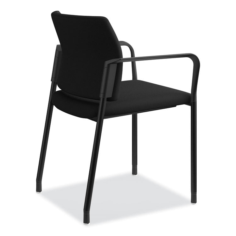 Accommodate Series Guest Chair with Arms, Fabric Upholstery, 23.25" x 22.25" x 32", Black Seat/Back, Charblack Legs, 2/Carton