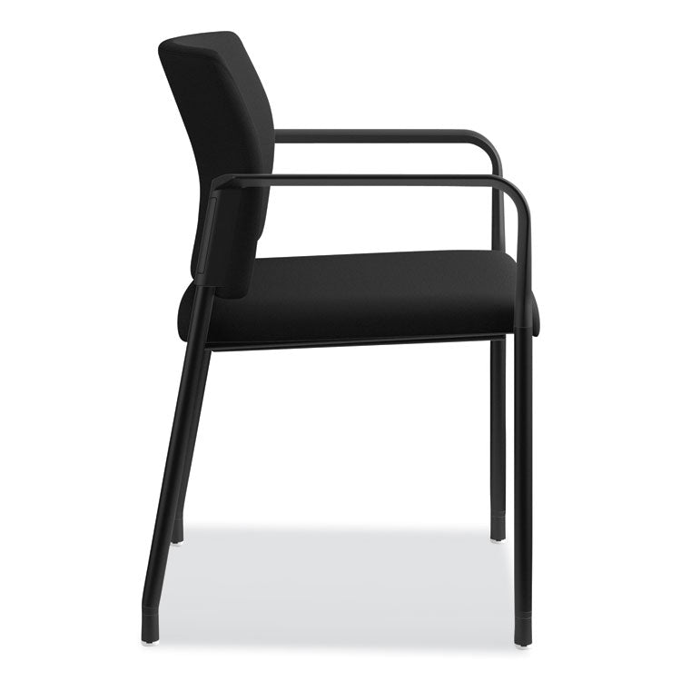 Accommodate Series Guest Chair with Arms, Fabric Upholstery, 23.25" x 22.25" x 32", Black Seat/Back, Charblack Legs, 2/Carton