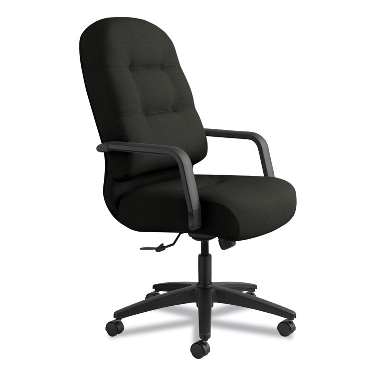 Pillow-Soft 2090 Series Executive High-Back Swivel/tilt Chair, Supports Up To 300 Lb, 16.75" To 21.25" Seat Height, Black