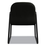 Pillow-Soft 2090 Series Guest Arm Chair, Leather Upholstery, 31.25" x 35.75" x 36", Black Seat, Black Back, Black Base