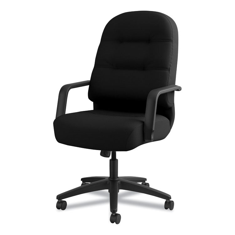 Pillow-Soft 2090 Series Executive High-Back Swivel/tilt Chair, Supports Up To 300 Lb, 17" To 21" Seat Height, Black