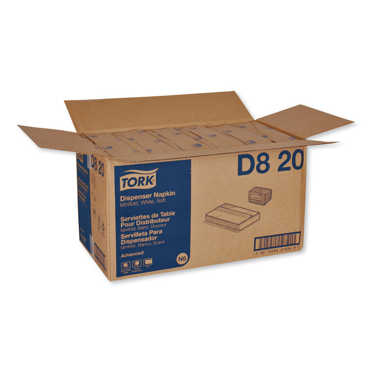 Advanced Soft Minifold Dispenser Napkins, 1-Ply,13" X 12", White, 6000/ct