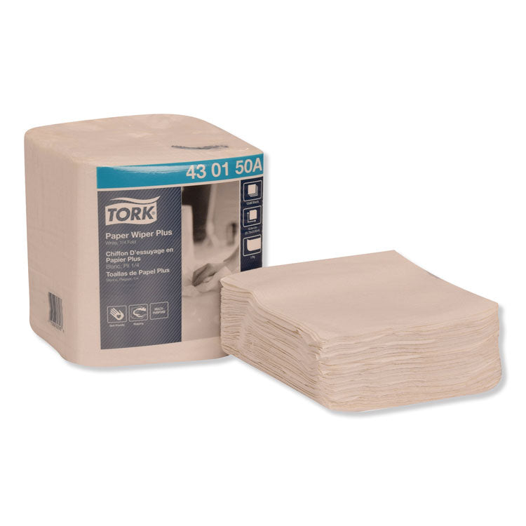 Paper Wiper Plus, 12.5 X 13, White, 1/4 Fold, 90/pack, 12 Packs/carton