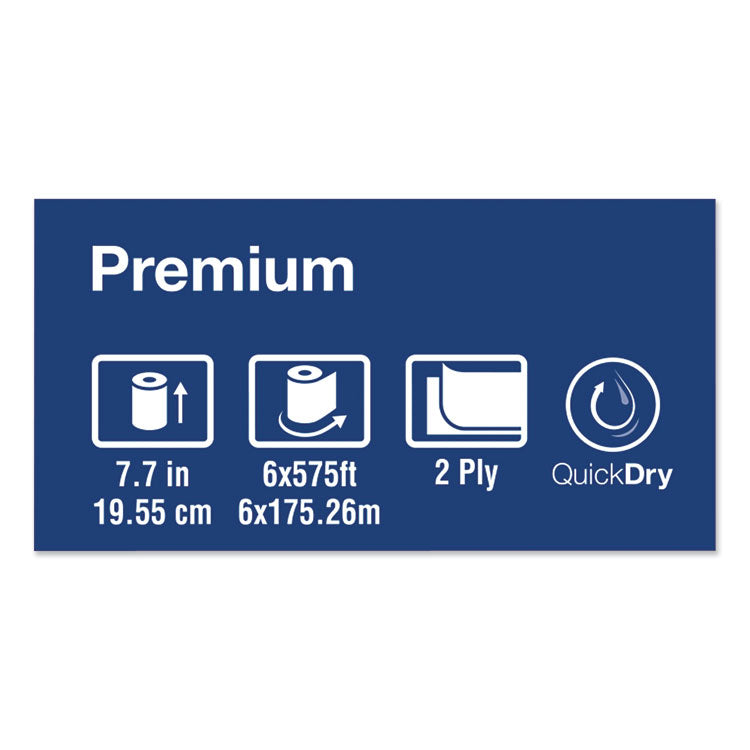 Premium Soft Matic Hand Towel Roll, 2-Ply, 7.7 x 575 ft, White, 704/Roll, 6 Rolls/Carton