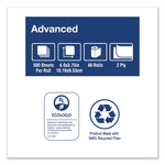 Advanced Bath Tissue, Septic Safe, 2-Ply, White, 500 Sheets/Roll, 48 Rolls/Carton