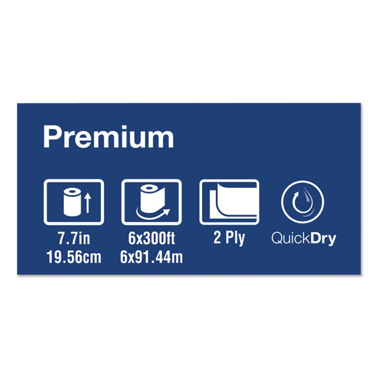 Premium Extra Soft Matic Hand Towel Roll, 2-Ply, 7.7" x 300 ft, White, 6/Carton