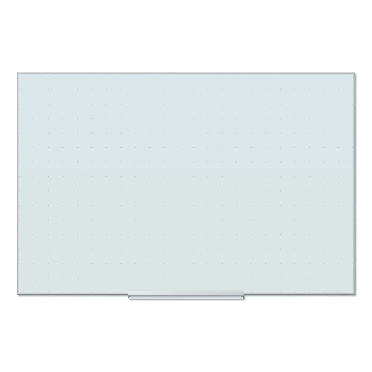 Floating Glass Ghost Grid Dry Erase Board, 36" x 24" (Actual Size: 35" x 23"), White Surface
