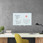 Floating Glass Dry Erase Board, 36" x 24" (Actual Size: 35" x 23"), White Surface