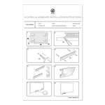 Floating Glass Dry Erase Calendar, Monthly Planning/Scheduling, 48" x 36" (Actual Size: 47" x 35"), White Surface
