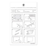 Floating Glass Ghost Grid Dry Erase Board, 48" x 36" (Actual Size: 47" x 35"), White Surface