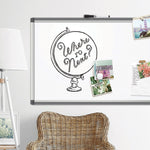 PINIT Magnetic Dry Erase Board, 72" x 48" (Actual Size: 70" x 47"), White Surface, Satin Aluminum Frame