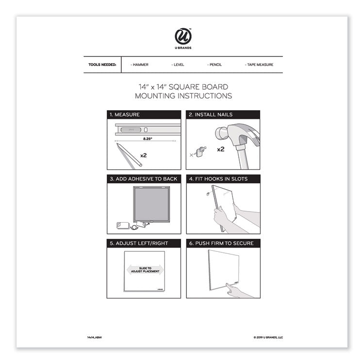 Frameless Tile Board Value Pack, (1) Tan Bulletin Board, (1) White Magnetic Dry Erase Board, 14" x 14"
