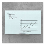Floating Glass Ghost Grid Dry Erase Board, 48" x 36" (Actual Size: 47" x 35"), White Surface