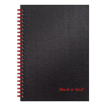 Hardcover Twinwire Notebooks, SCRIBZEE Compatible, 1-Subject, Wide/Legal Rule, Black/Red Cover, (70) 8.25 x 5.88 Sheets