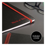 Flexible Cover Twinwire Notebooks, SCRIBZEE Compatible, 1-Subject, Wide/Legal Rule, Black/Red Cover, (70) 8.25 x 5.63 Sheets